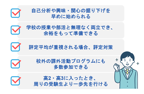 高1から総合型選抜対策を始めるメリット