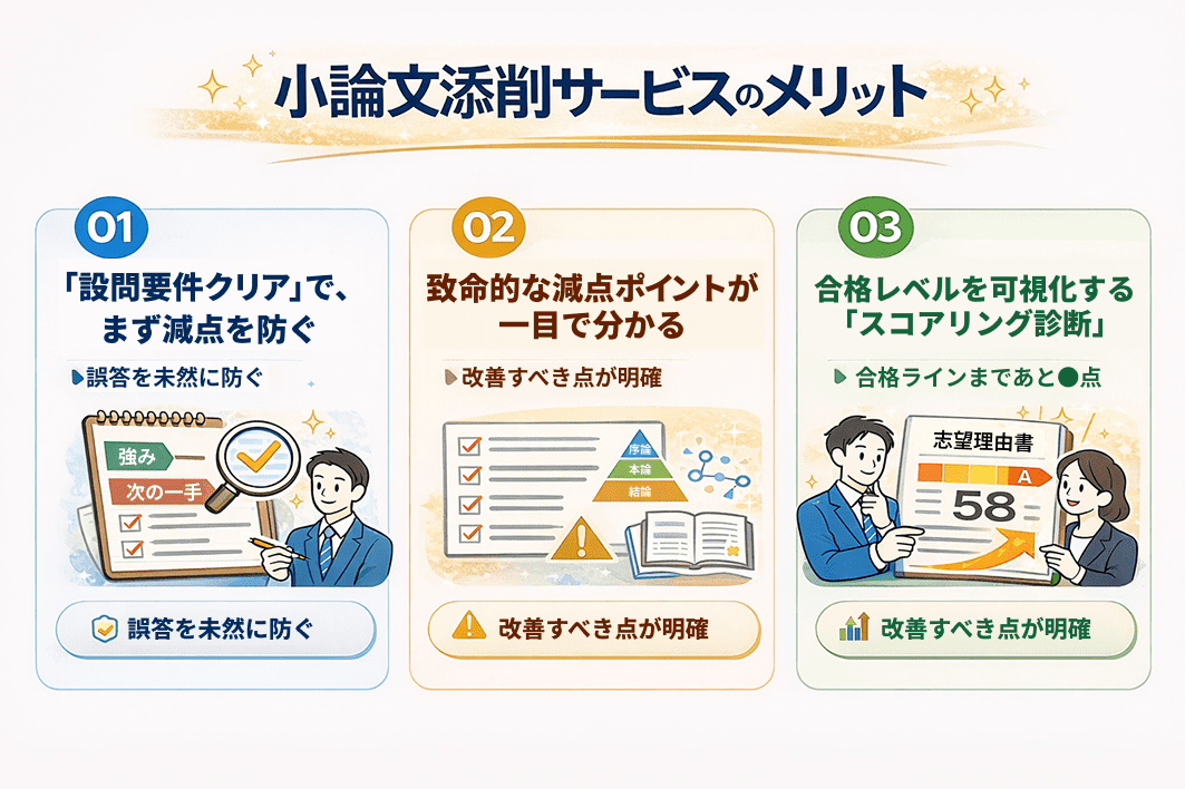 小論文添削サービスで得られること