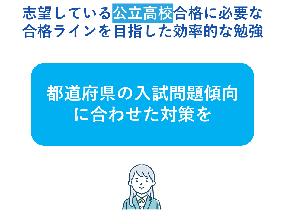 志望している公立高校合格に必要な合格ラインを目指した効率的な勉強