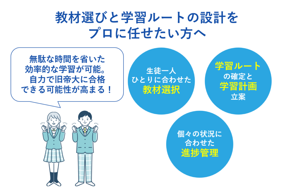 教材選びと学習ルートの設計をプロに任せたい方へ