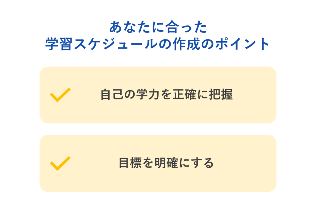 あなたに合った学習スケジュールの作成方法