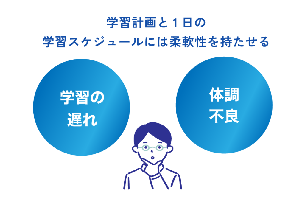 学習計画と1日の学習スケジュールには柔軟性を持たせる