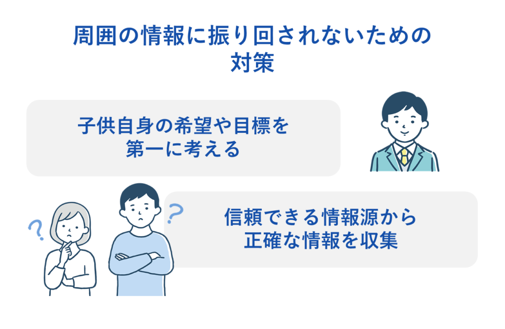 周囲の情報に振り回されないための対策