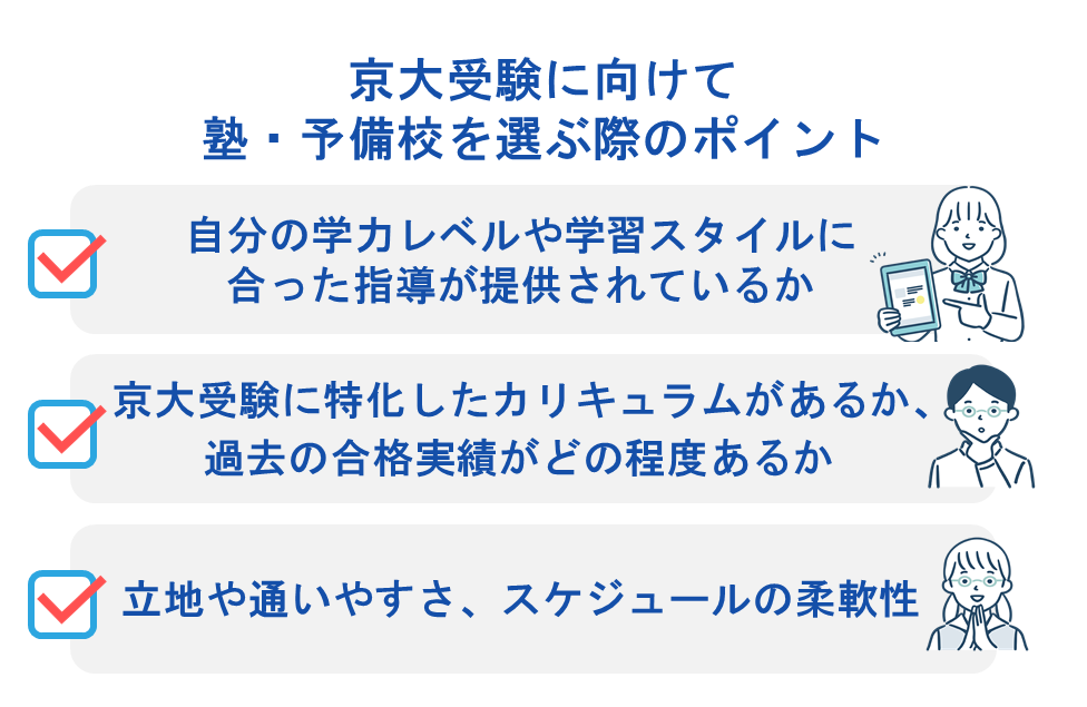 京大受験に向けて塾・予備校を選ぶ際のポイント