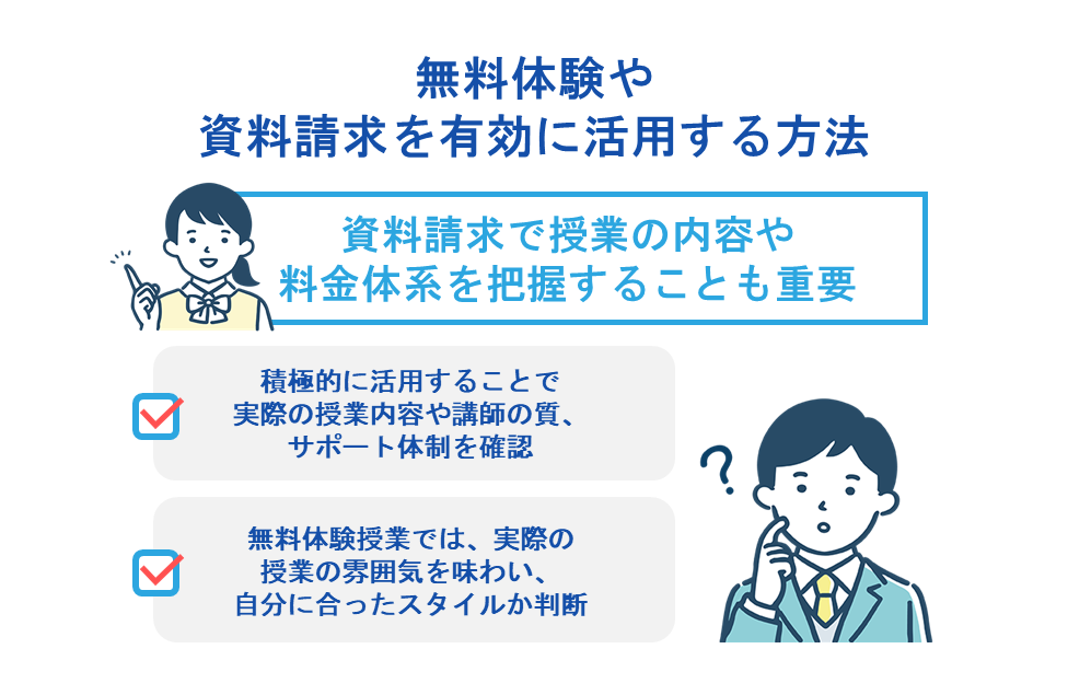 無料体験や資料請求を有効に活用する方法