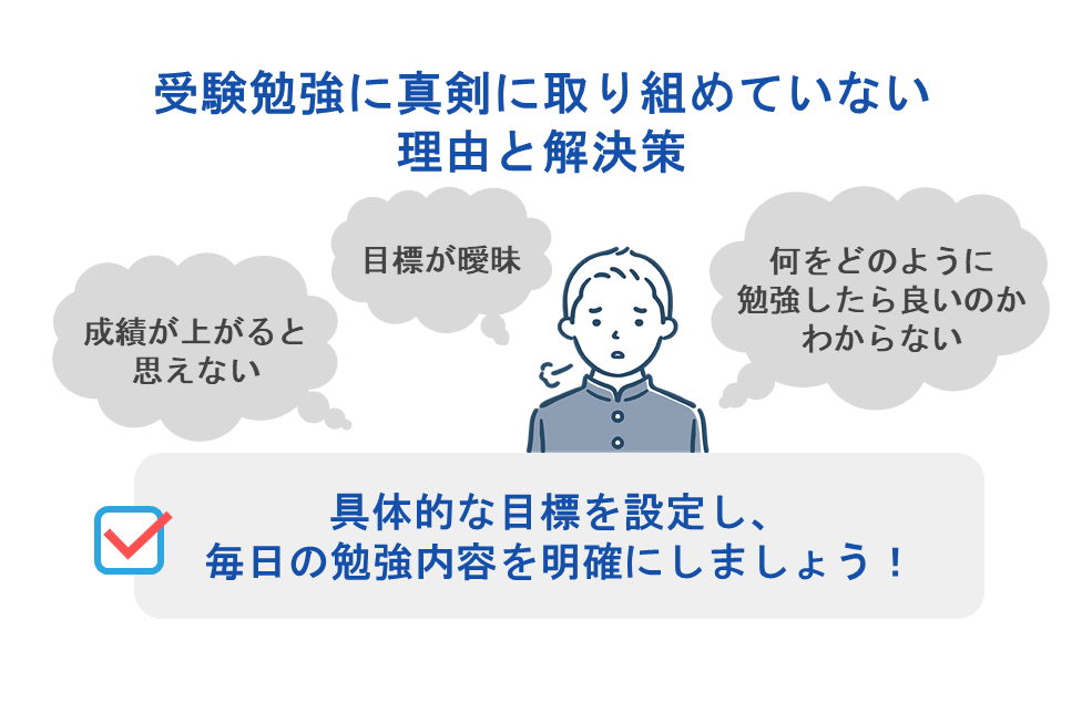 本人が受験勉強に真剣に取り組んでいない