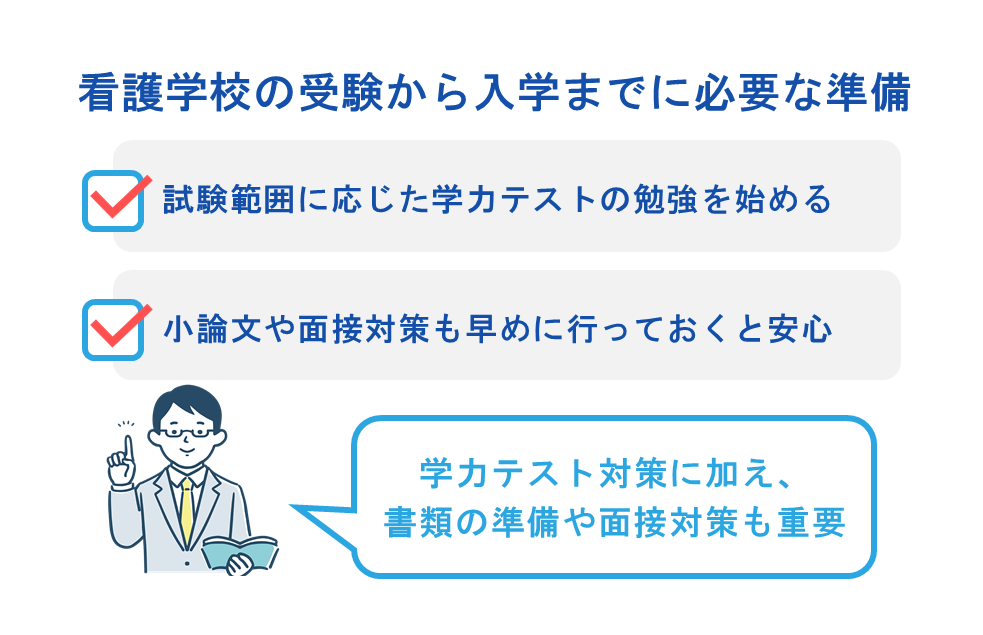 看護学校の受験から入学までに必要な準備