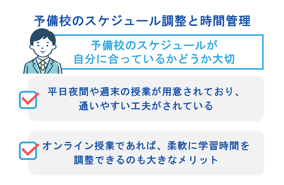 予備校のスケジュール調整と時間管理