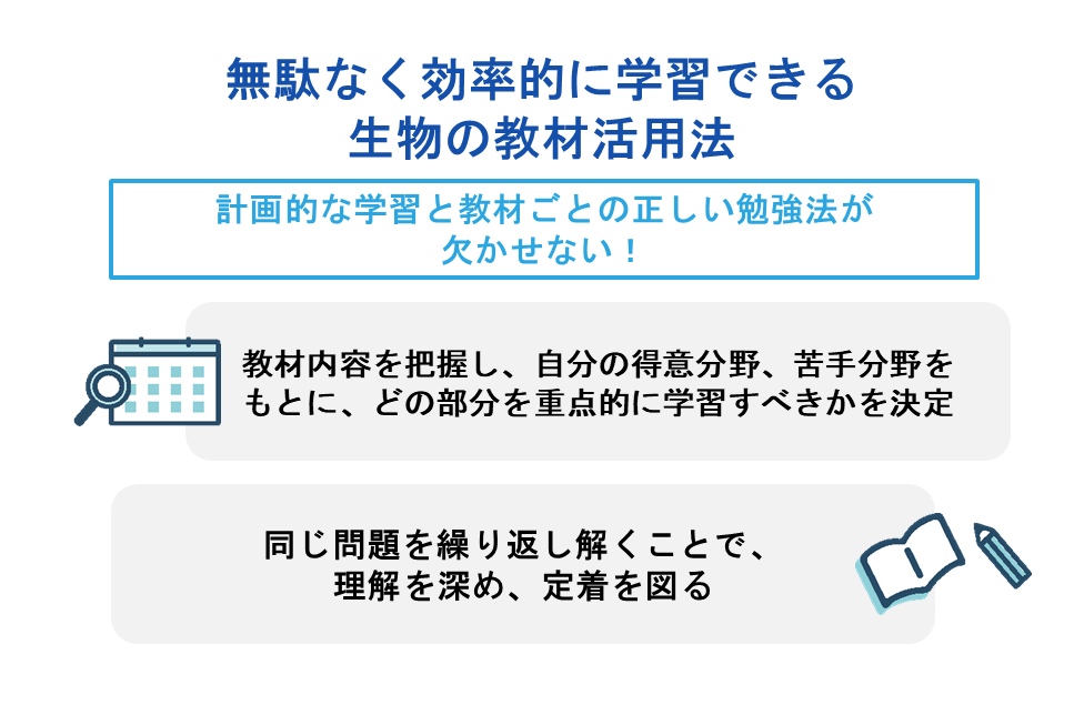 無駄なく効率的に学習できる生物の教材活用法