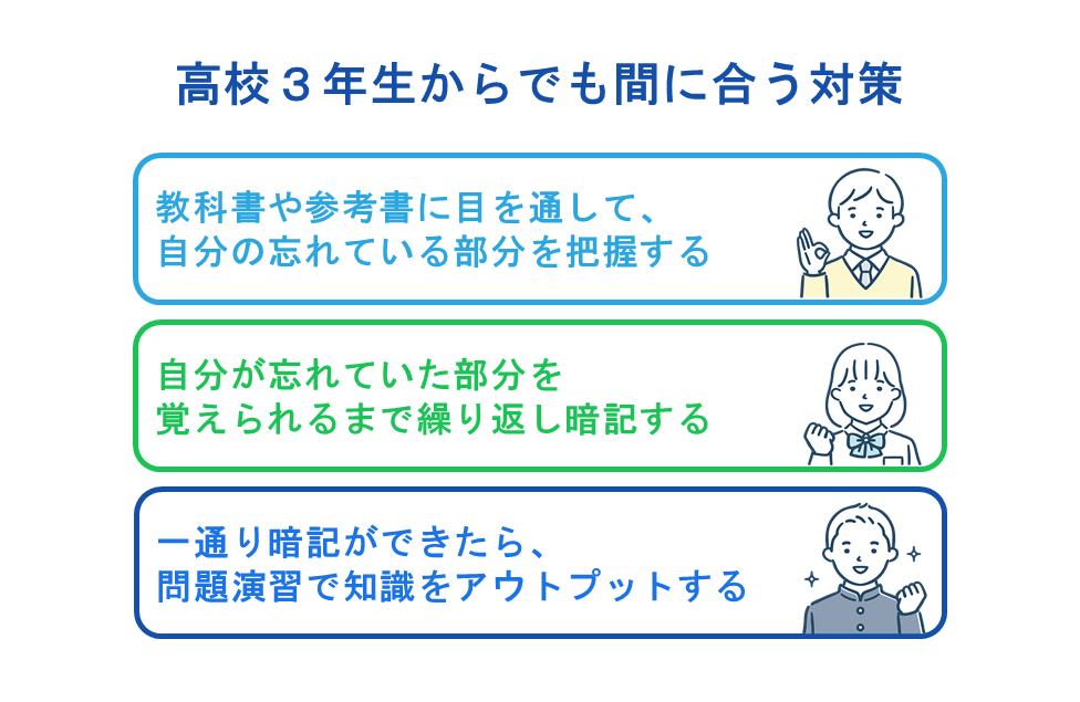 高校3年生からでも間に合う対策