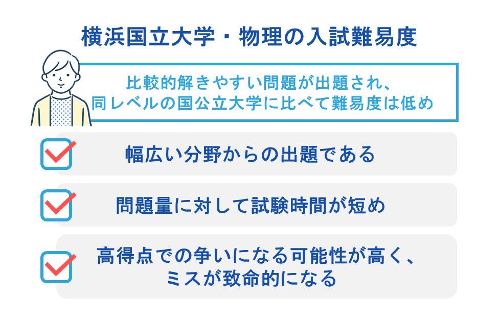 横浜国立大学・物理の入試難易度