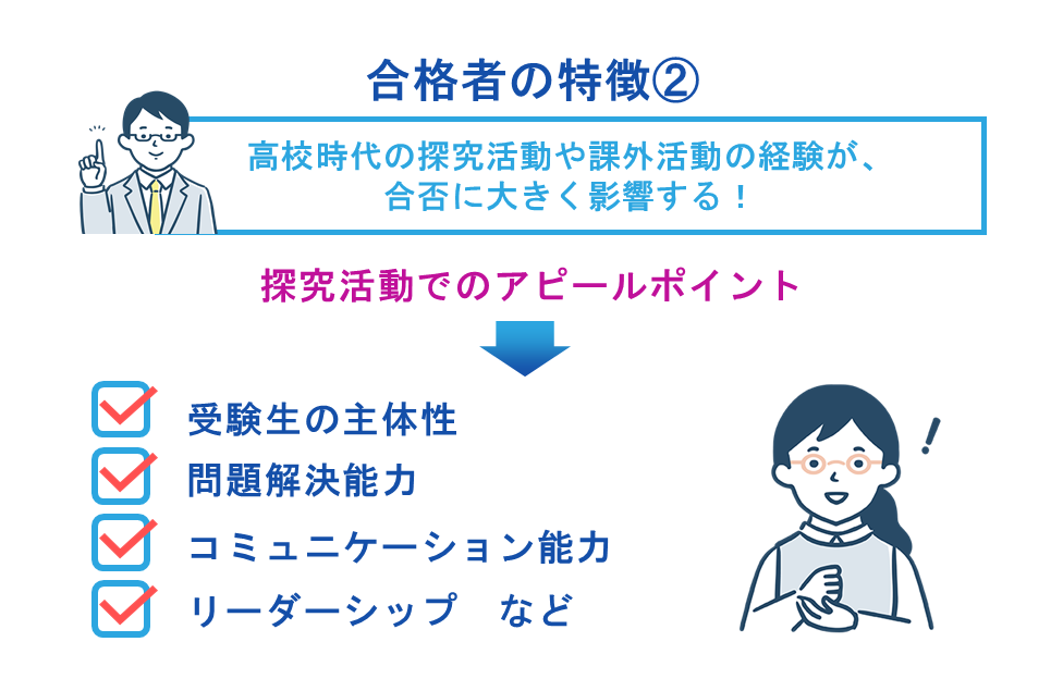 探究活動・課外活動の経験が豊富にある