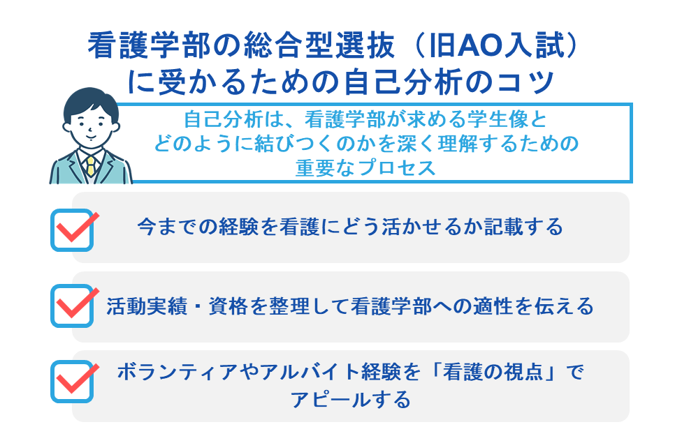 看護学部の総合型選抜(旧AO入試)に受かるための自己分析のコツ