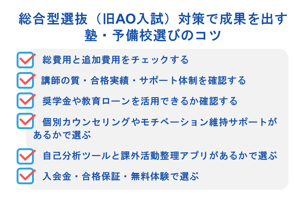 総合型選抜(旧AO入試)対策で成果を出す塾・予備校選びのコツ