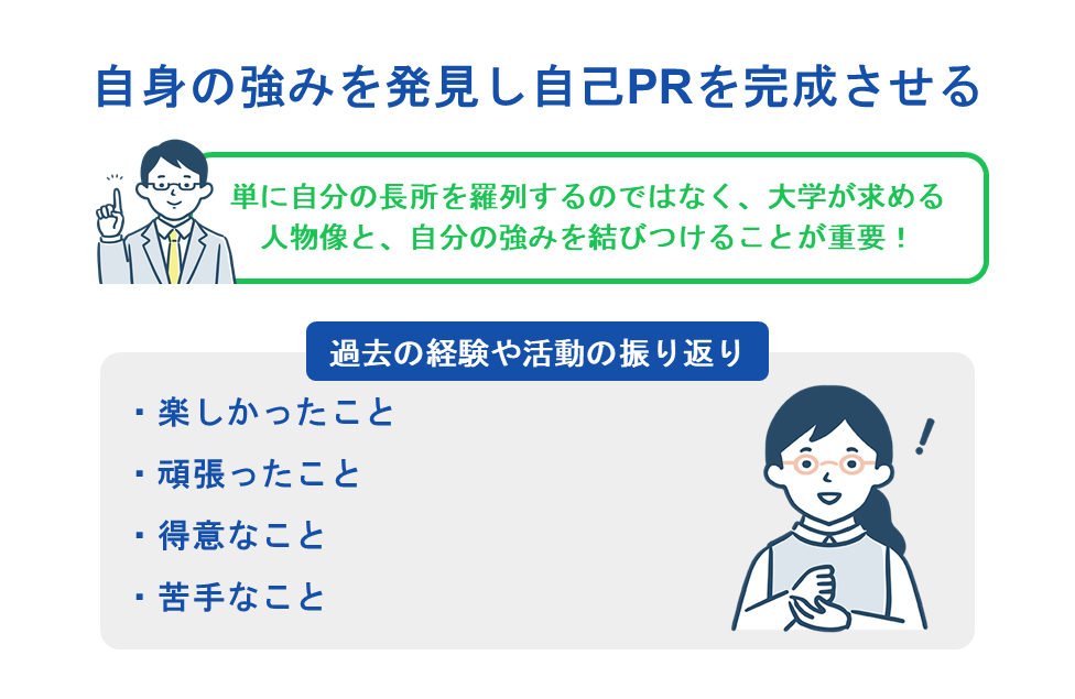 自身の強みを発見し自己PRを完成させる