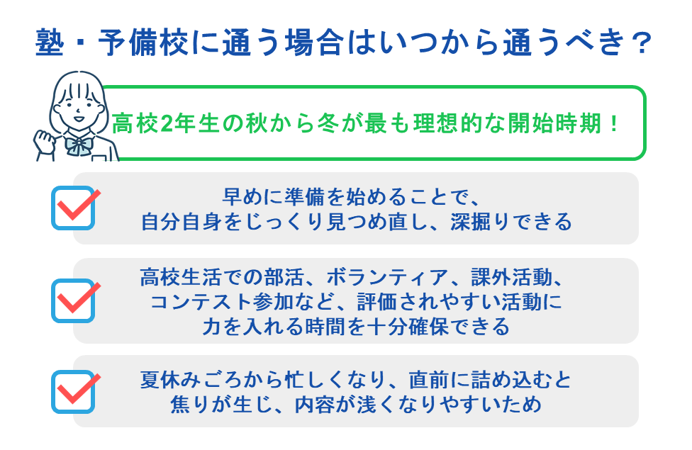 塾・予備校に通う場合はいつから通うべき?