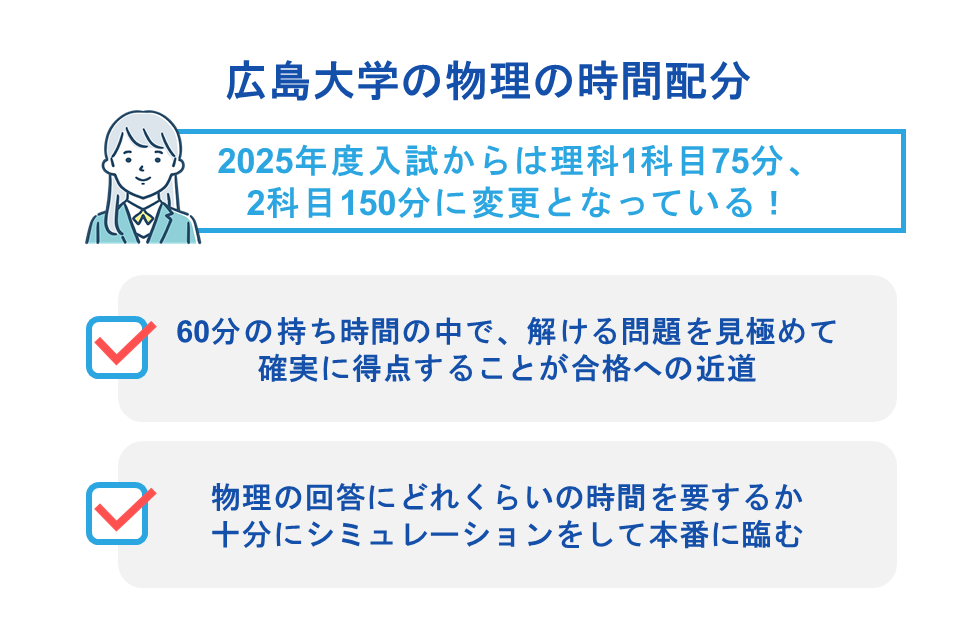 広島大学の物理の時間配分