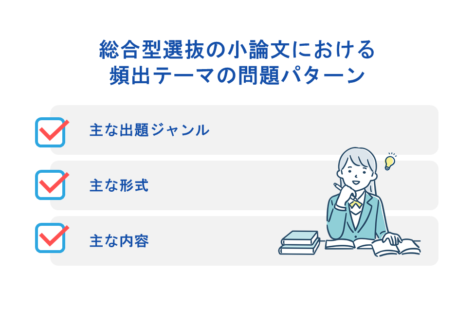 総合型選抜の小論文における頻出テーマの問題パターン