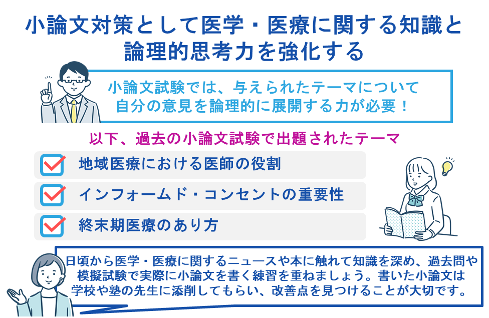 小論文対策として医学・医療に関する知識と論理的思考力を強化する