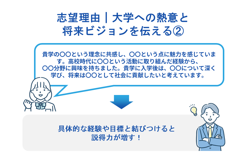 志望理由|大学への熱意と将来ビジョンを伝える