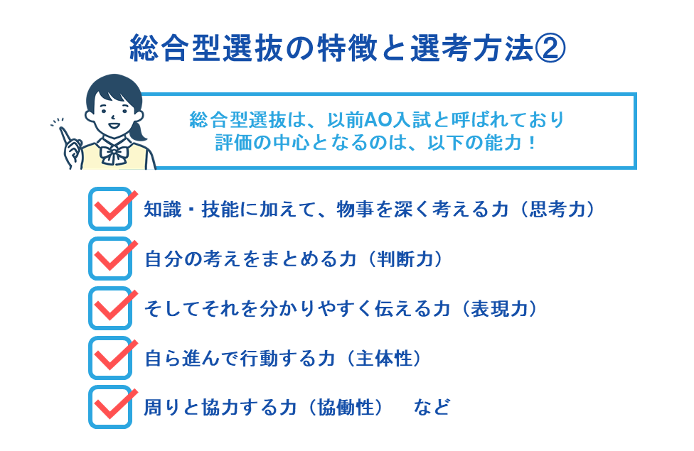 総合型選抜の特徴と選考方法