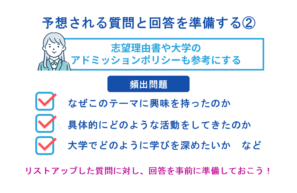 予想される質問と回答を準備する