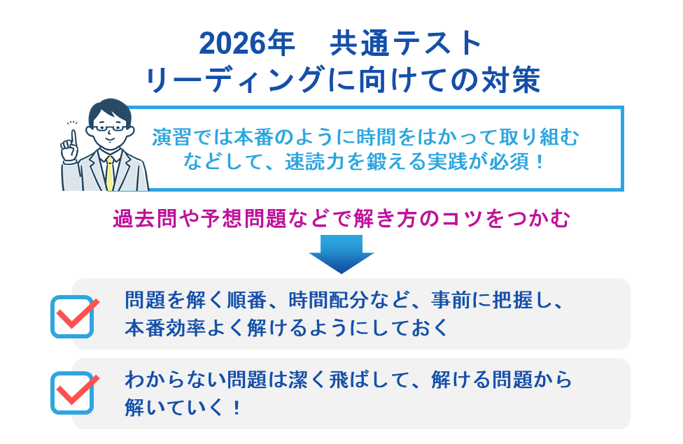 2026年　共通テスト　リーディングに向けての対策