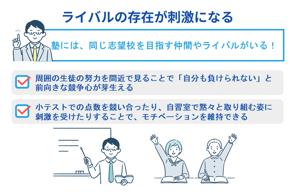 ライバルの存在が刺激になる