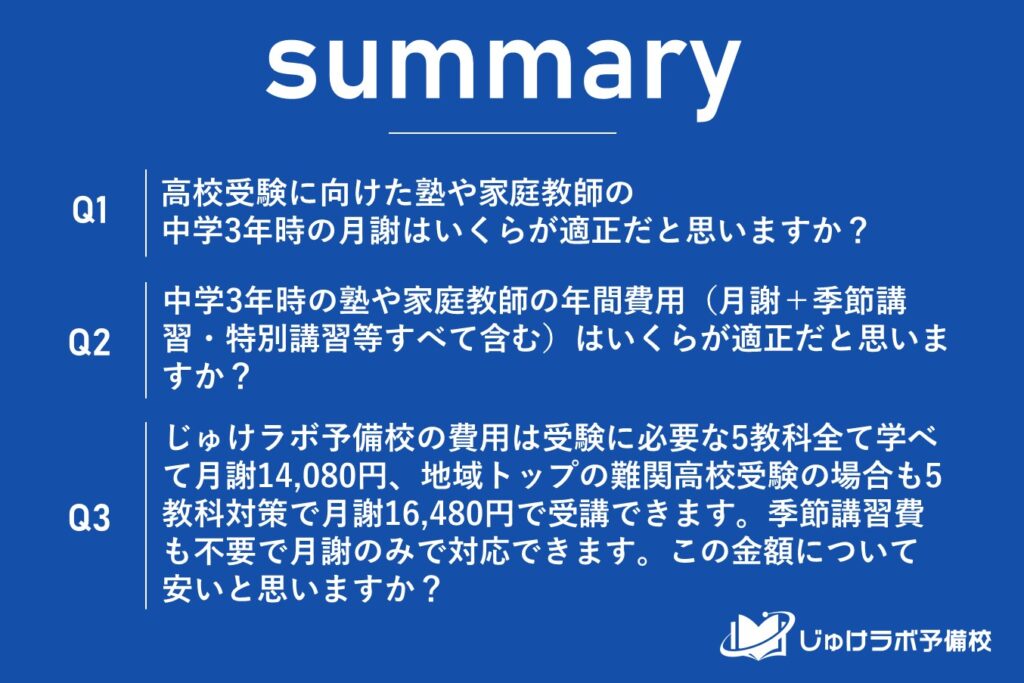 塾や家庭教師の適正価格