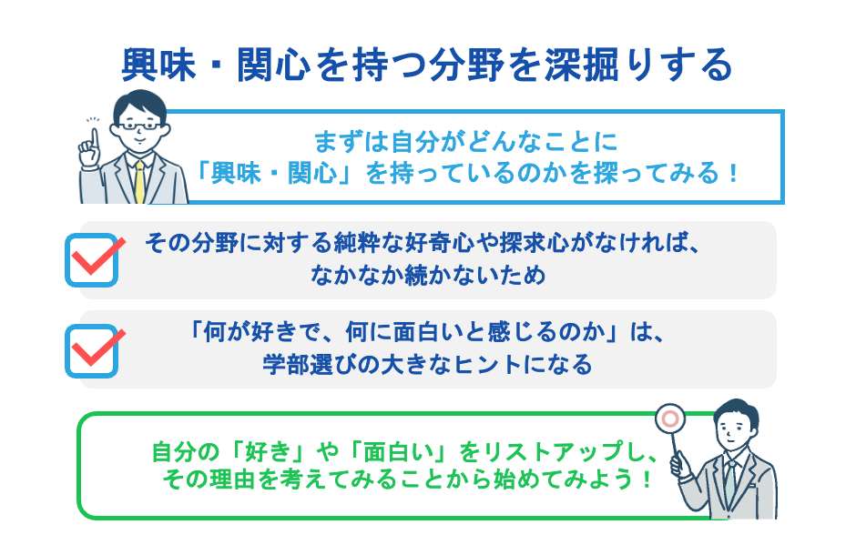 興味・関心を持つ分野を深掘りする