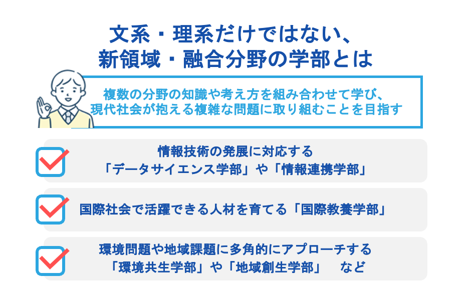 文系・理系だけではない、新領域・融合分野の学部とは