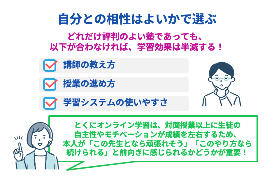 自分との相性はよいかで選ぶ