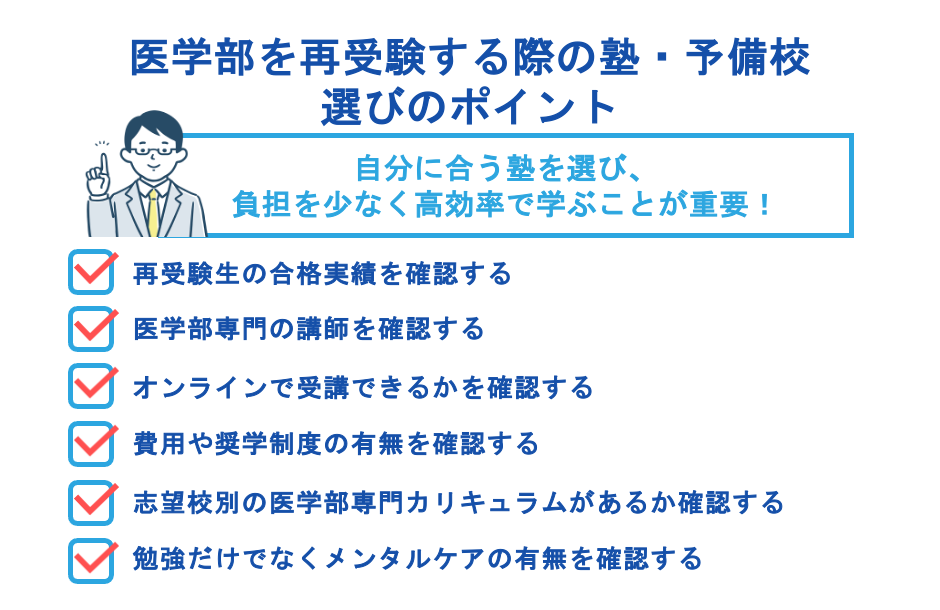 医学部を再受験する際の塾・予備校選びのポイント