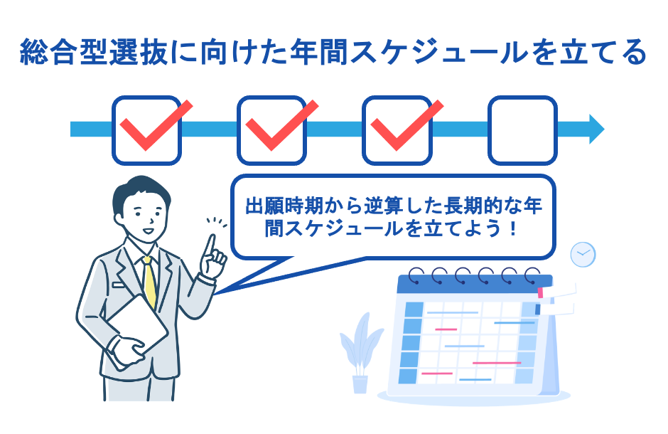 総合型選抜に向けた年間スケジュールを立てる