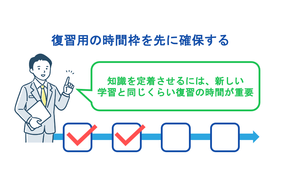 復習用の時間枠を先に確保する