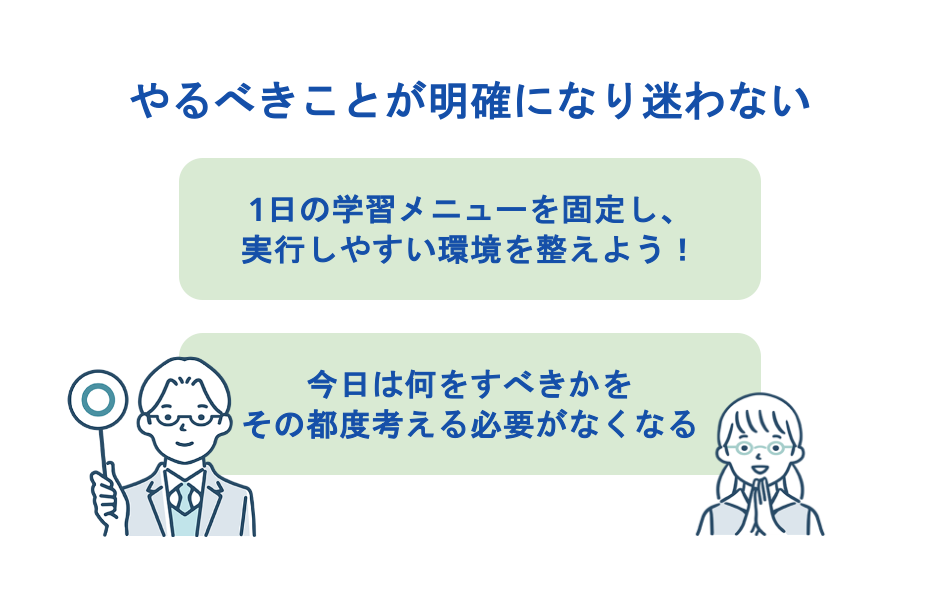 やるべきことが明確になり迷わない