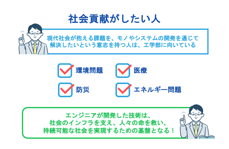 社会貢献がしたい人