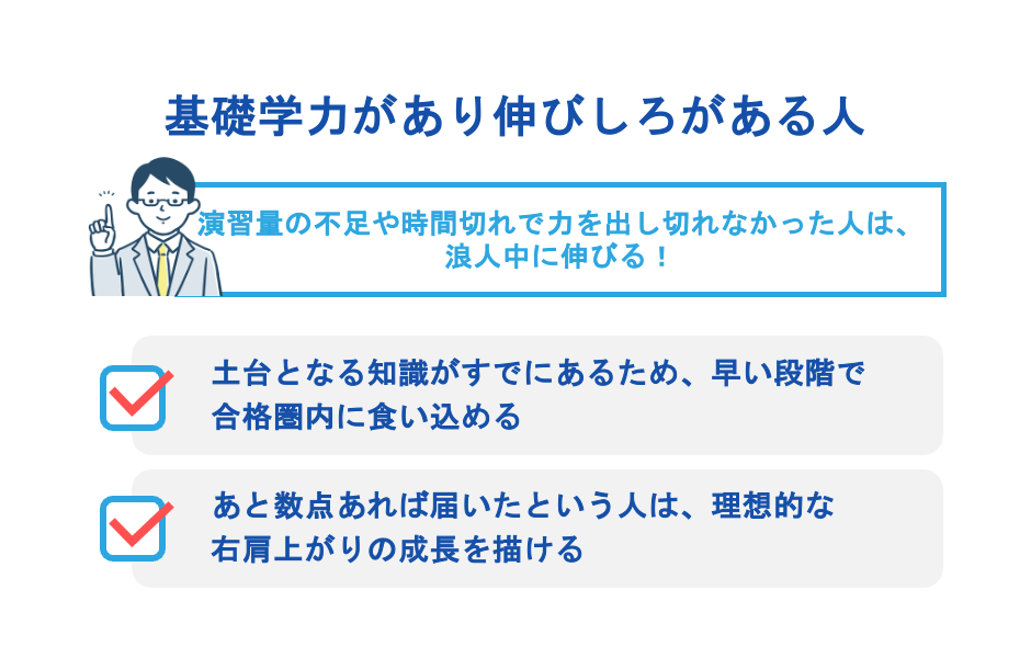 基礎学力があり伸びしろがある人
