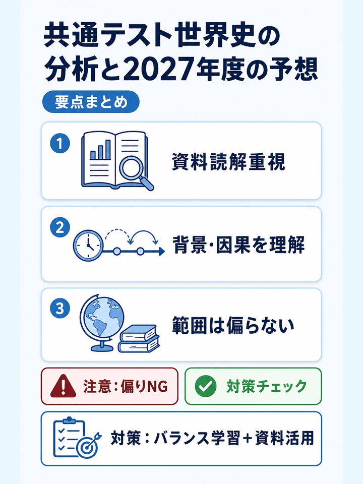 共通テスト世界史の分析と2027年度の予想