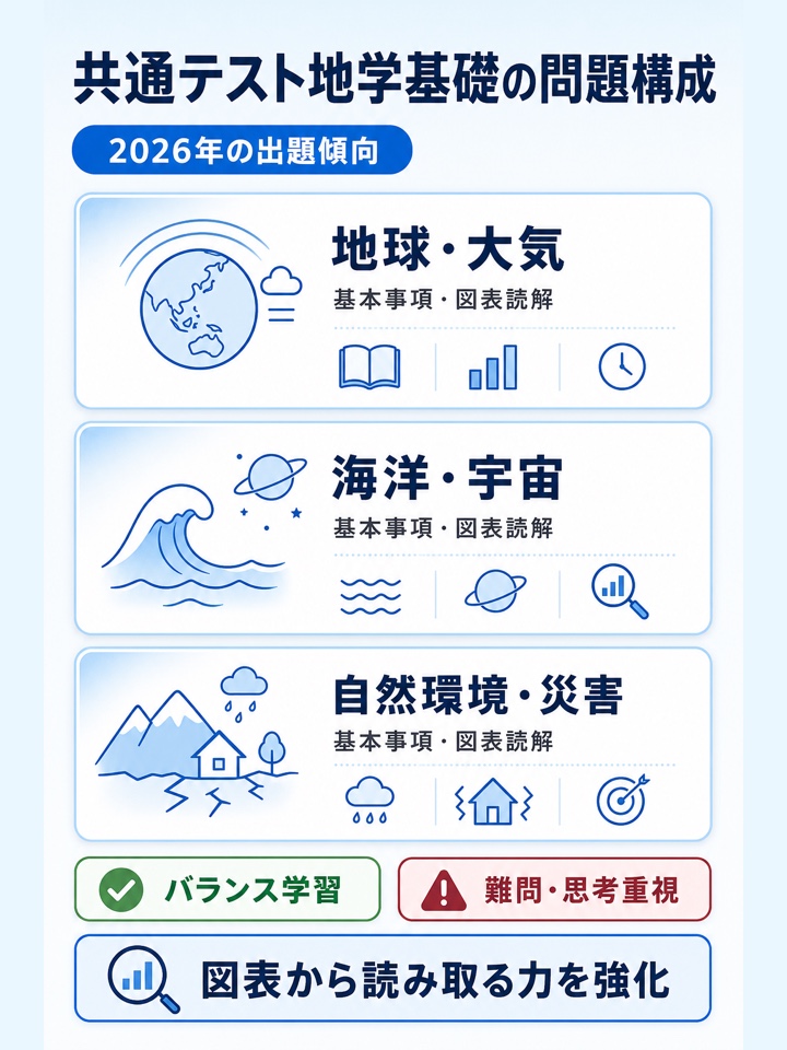 共通テスト地学基礎の問題構成