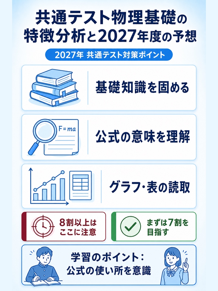 共通テスト物理基礎の特徴分析と2027年度の予想