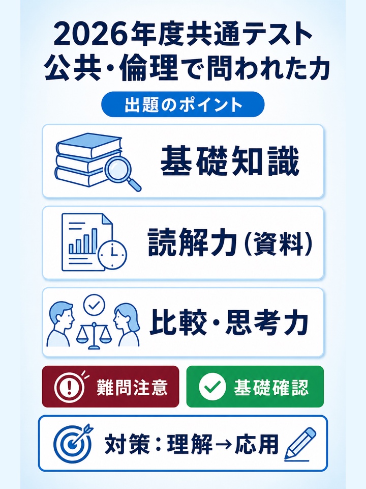 2026年度共通テスト公共・倫理で問われた力