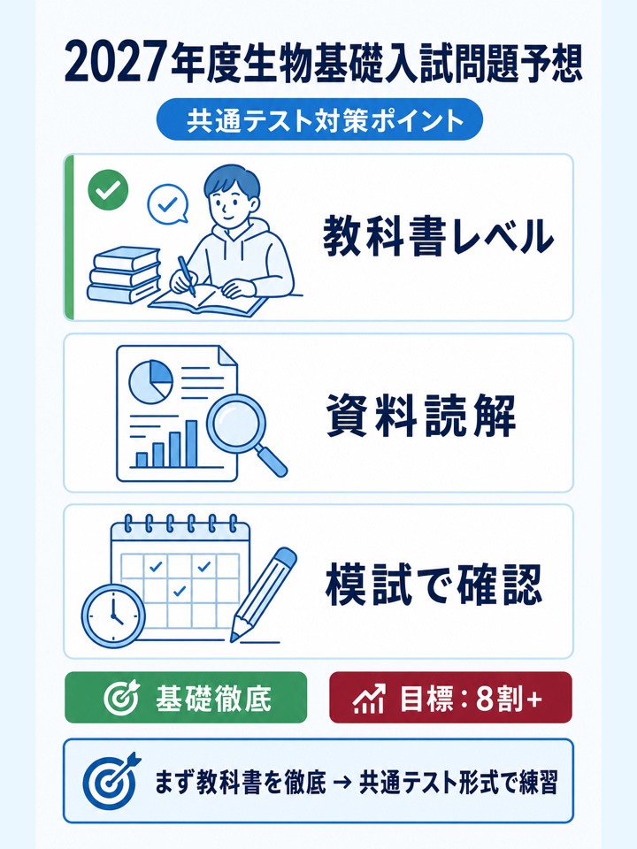 2027年度生物基礎入試問題予想
