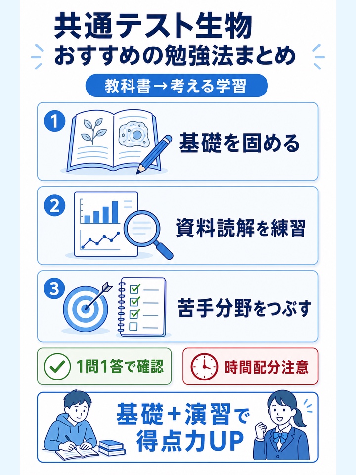 共通テスト生物 おすすめの勉強法まとめ