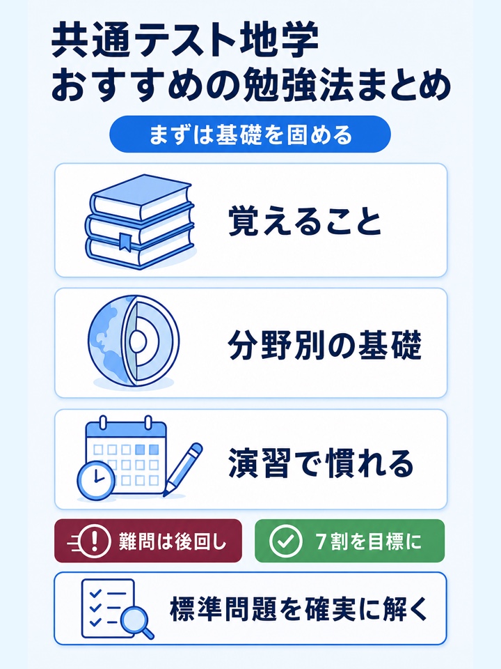 共通テスト地学　おすすめの勉強法まとめ