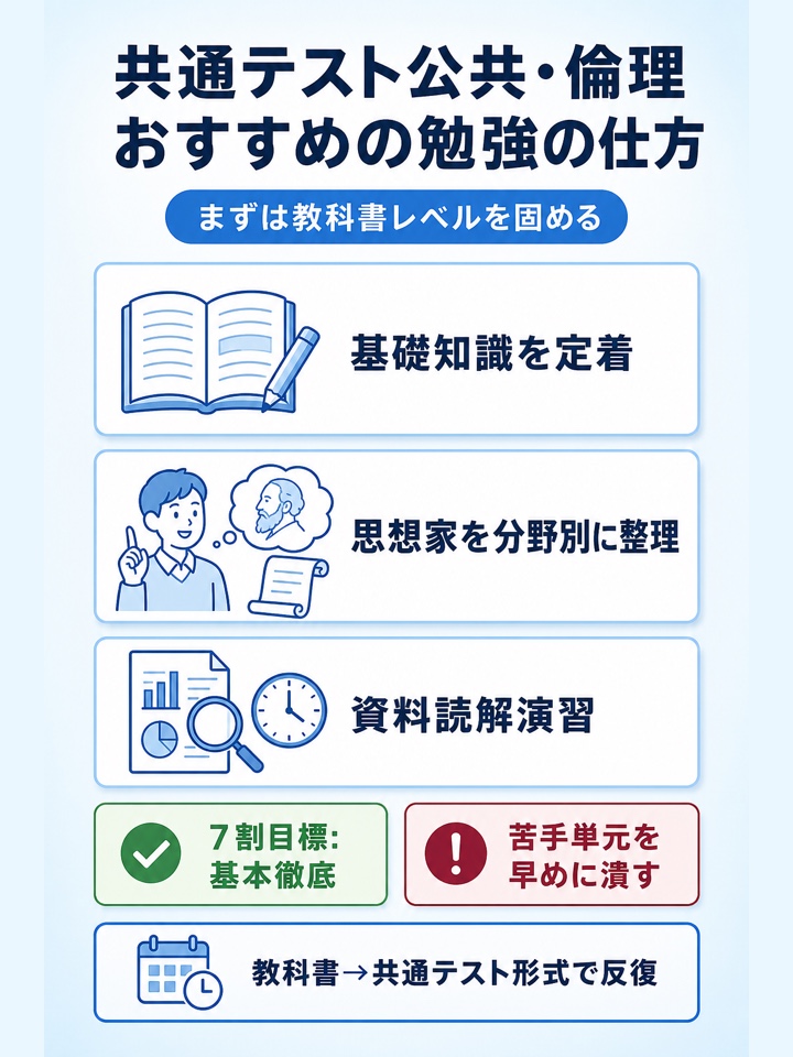 共通テスト公共・倫理 おすすめの勉強の仕方