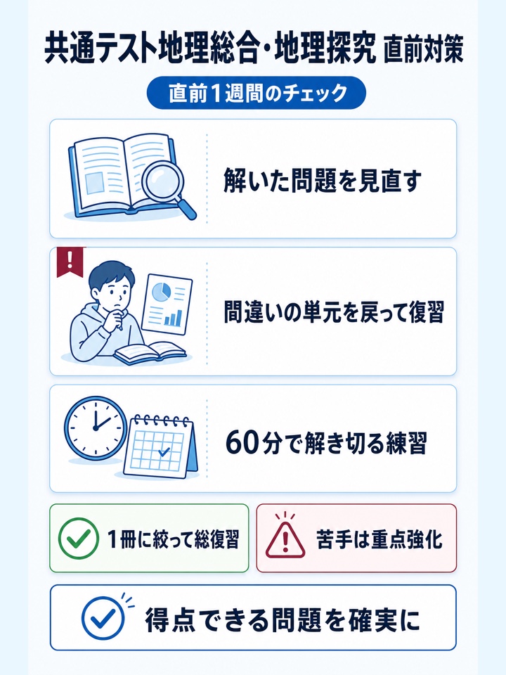 共通テスト地理総合・地理探究　直前対策