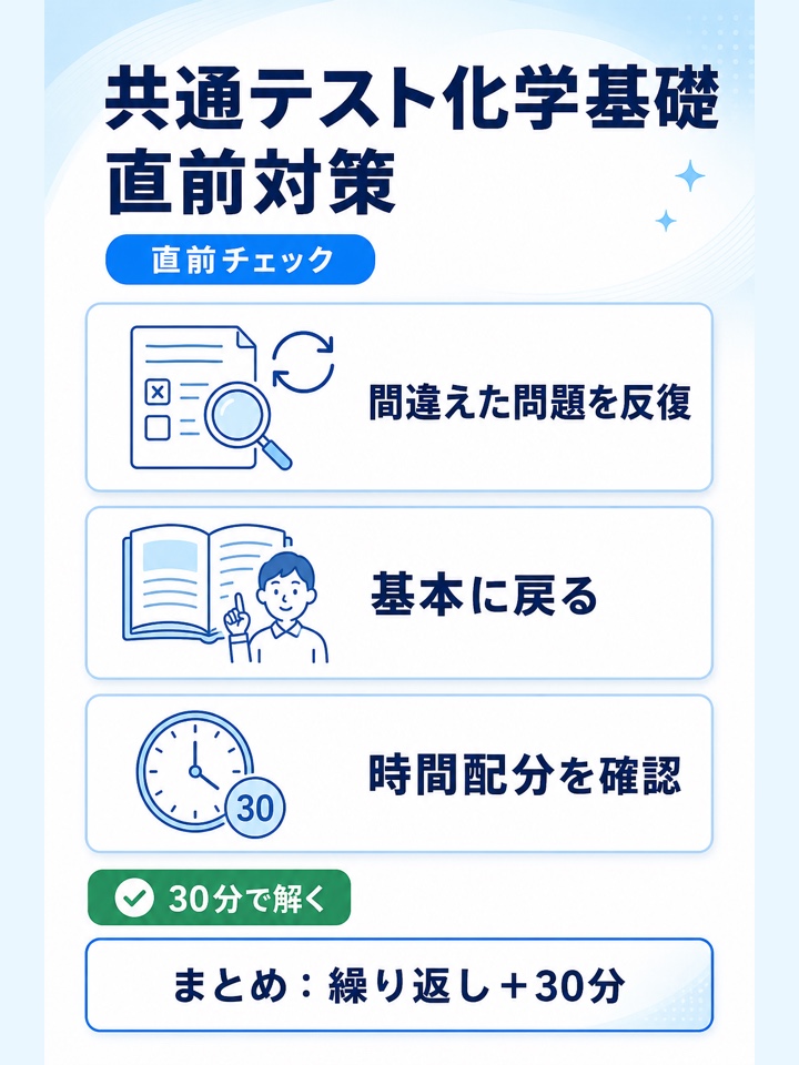 共通テスト化学基礎　直前対策