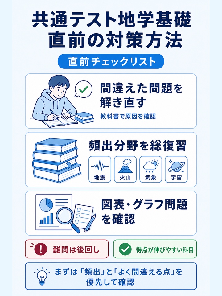 共通テスト地学基礎　直前の対策方法