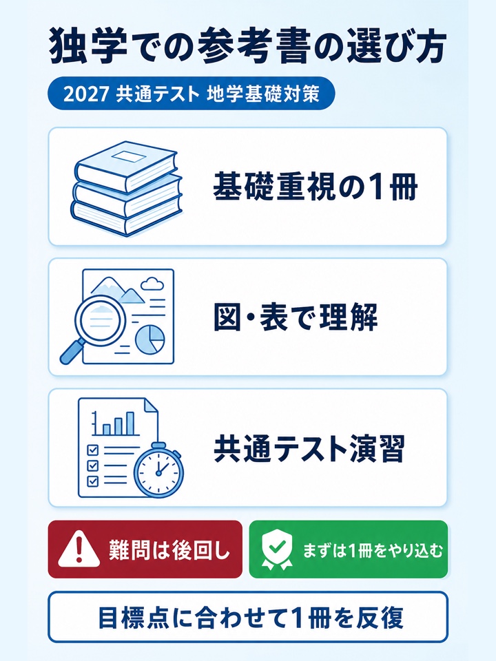 独学で対策する場合の問題集や参考書の選び方